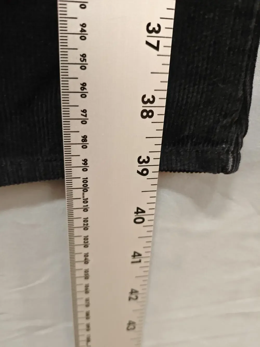 Old Navy Corduroy Pants Womens 16 Black Straight Leg Five Pocket Casual